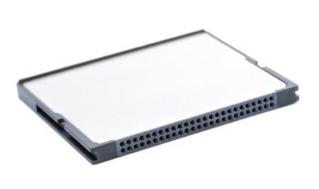 high speed flash memory card with blank space, isolated on whiteの写真素材