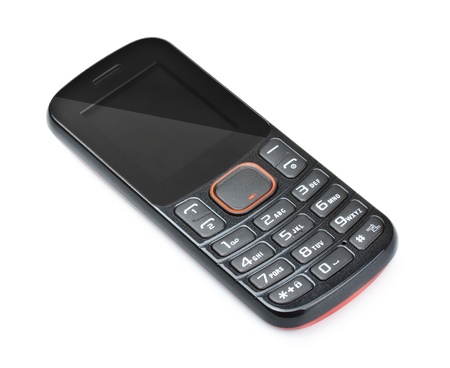 modern cell mobile phone isolated on whiteの写真素材