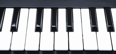 part of digital midi keyboard, close upの写真素材