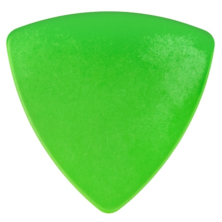 green bass guitar plectrum, isolated on whiteの写真素材