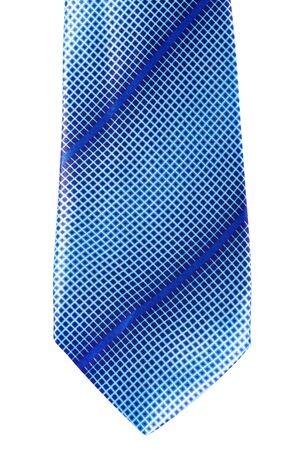 elegant blue tie isolated on white backgroundの写真素材
