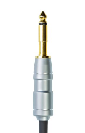 guitar audio jack, isolated on white background