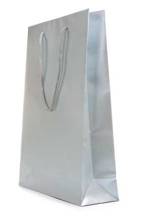 colorful paper shopping bag, isolated on whiteの写真素材