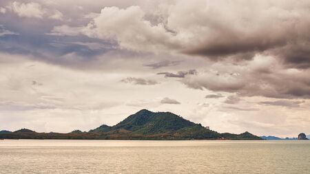 landscape with sea and stormy clouds, Asia, Thailandの写真素材