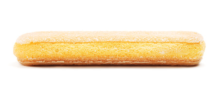 savoiardi, cookie for tiramisu, isolated on whiteの写真素材