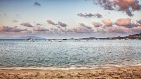 beautiful evening on a beach, samui, thailandの写真素材