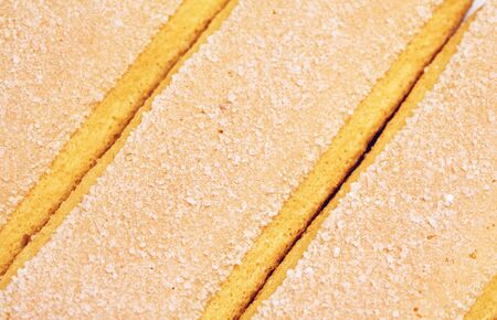 savoiardi, cookie for tiramisu, close up backgroundの写真素材