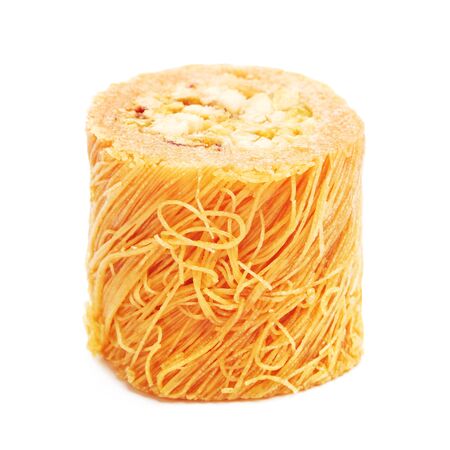 oriental sweets baklava, isolated on white backgroundの写真素材