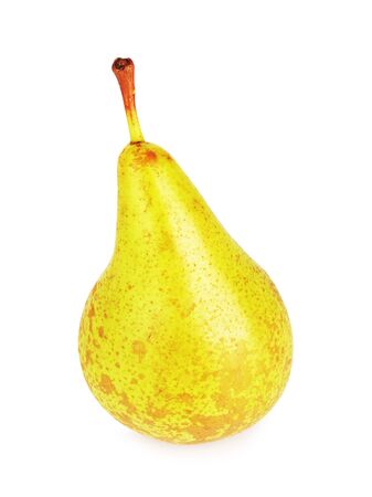 fresh conference pear, isolated on white backgroundの写真素材
