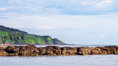andaman sea low tide at day, Asia, Thailandの写真素材