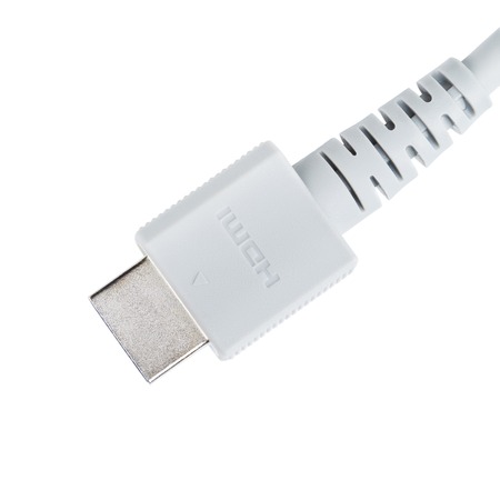 HDMI cable plug, isolated on white backgroundの写真素材