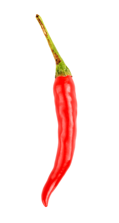 red hot chili pepper, isolated on white backgroundの写真素材