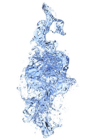 abstract liquid splash isolated on white background, 3d renderの写真素材