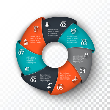 Vector circle infographic.のイラスト素材
