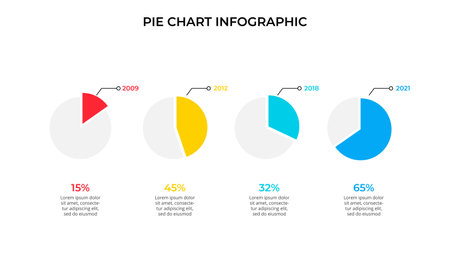 Business data visualization. Pie chart. Vector business template for presentation. Creative concept for infographic.のイラスト素材