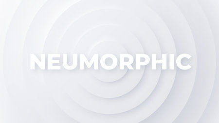 Background with circles in neumorphism style. Light abstract illustrationのイラスト素材