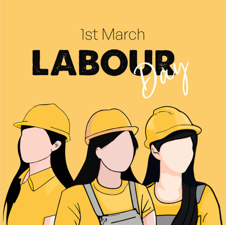 Labour day women conceptのイラスト素材
