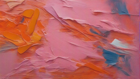 Abstract rough pink orange colorful multicolored artの素材