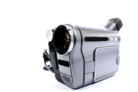 Isolated silver and black video recorder used for home movies. の写真素材
