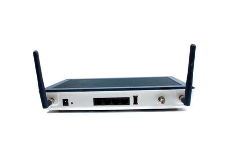 Isolated internet router used for connecting electronics to the internet wirelessly の写真素材