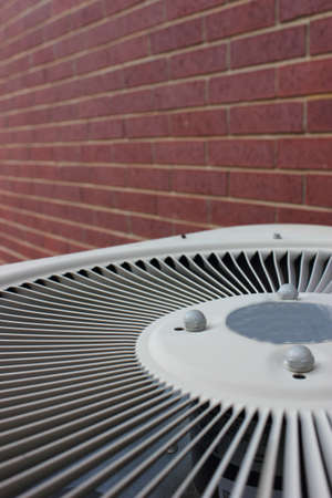 Close up of an outside air conditioning unit