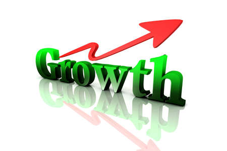 Digital illustration of  graph in colour backgroundの写真素材