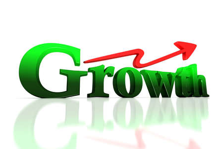 Digital illustration of  graph in colour backgroundの写真素材