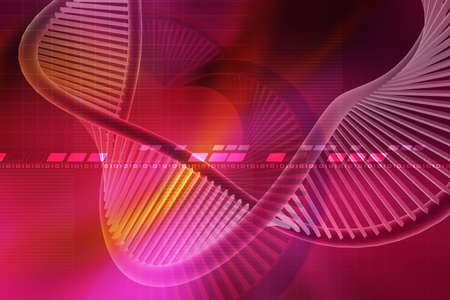 Digital illustration of  a dna in white background の写真素材