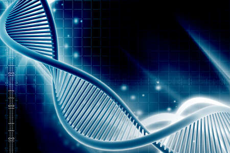 Digital illustration of  a dna in white background の写真素材