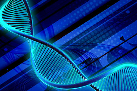 Digital illustration of  a dna in white background の写真素材