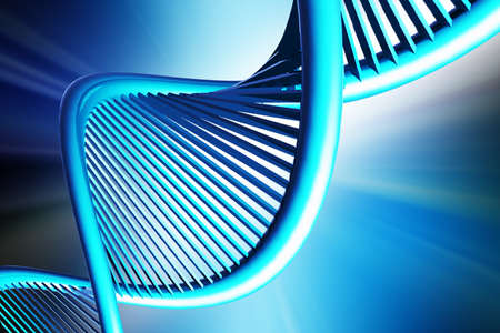 Digital illustration of a dna in white backgroundの写真素材