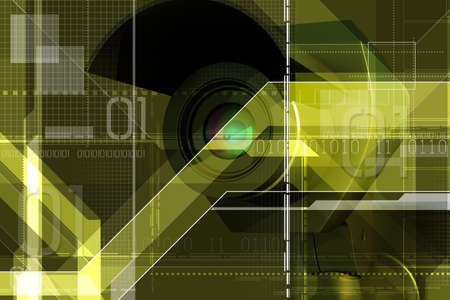 Digital illustration of digital background in colour background の写真素材