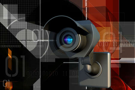Digital illustration of digital background in colour background の写真素材