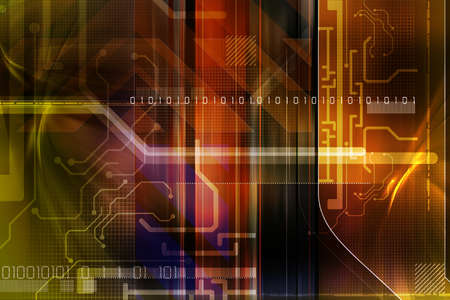 Digital illustration of digital background in colour background の写真素材