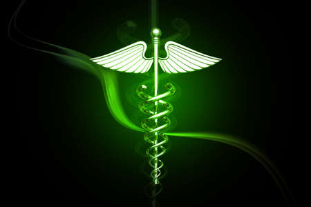 Digital illustration of medical sign in white backgroundの写真素材