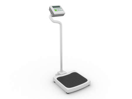 Digital illustration of Medical scale in colour backgroundの写真素材