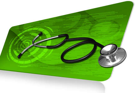 Digital illustration of stethoscope in colour background の写真素材