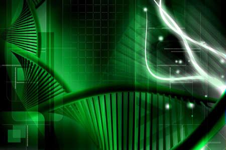 Digital illustration of a dna in white backgroundの写真素材