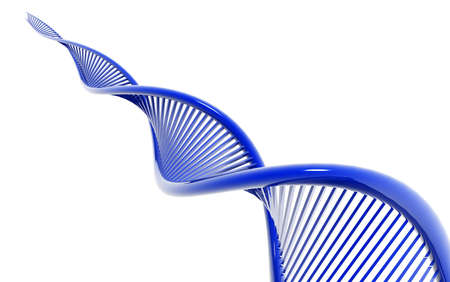 Digital illustration of a dna in white backgroundの写真素材