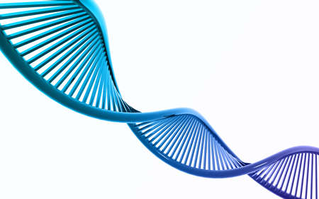 Digital illustration of a dna in white backgroundの写真素材