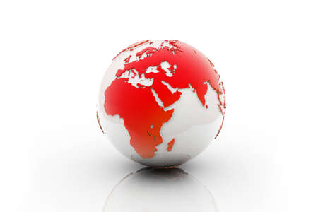 digital illustration of globe in white backgroundの写真素材