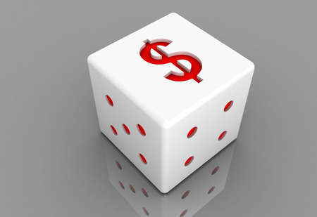 digital illustration of a dollar in colour  background