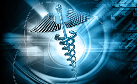 Digital illustration of medical symbol in colour background