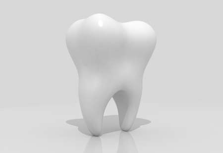 Digital illustration of Tooth in colour backgroundの写真素材
