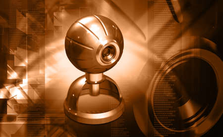 webcam in digital background
