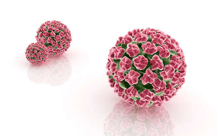 Digital illustration of papilloma virusの写真素材