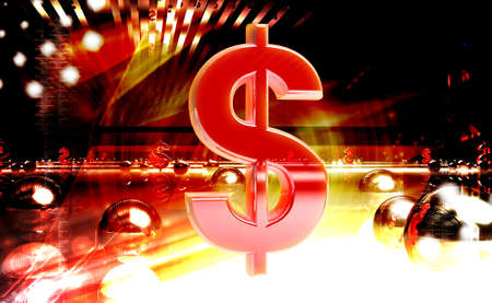 digital illustration of a dollar in white backgroundの写真素材