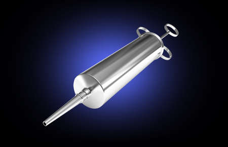 digital illustration of a ear wash syringe in digital backgroundの写真素材