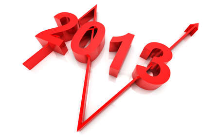 New 2013 year greeting card made in origami style, vector illustration, lucky 2013, happy new year 