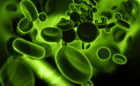 digital illustration of streaming blood cellsの写真素材